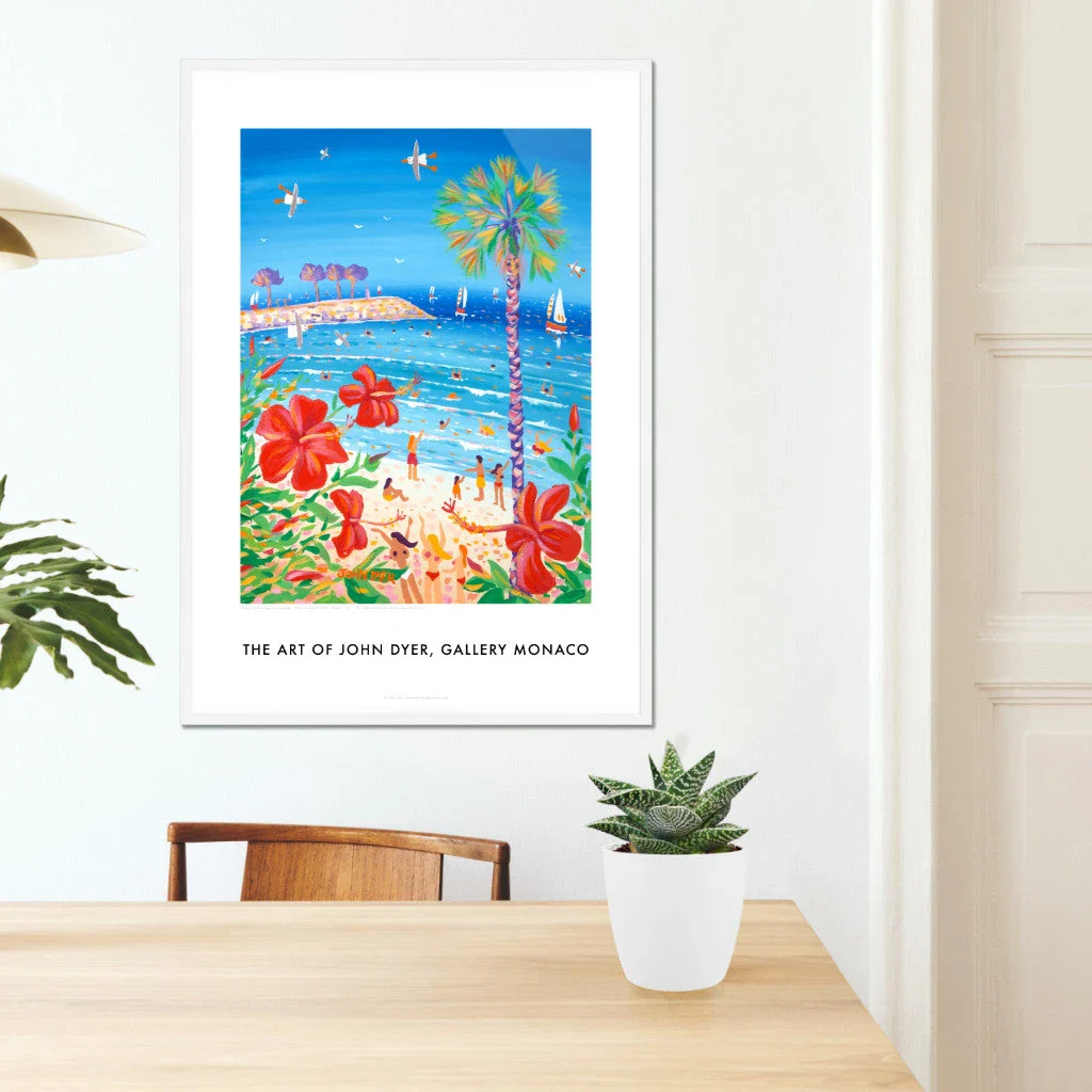 John Dyer Wall Art Poster Print. Hibiscus Beach Party, Menton. French Art Gallery - Image 7