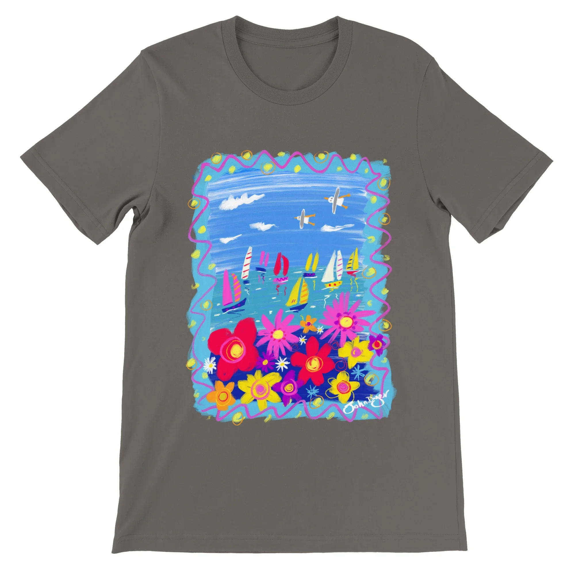 John Dyer Unisex Art T-Shirt. Summer in Cornwall - Image 6