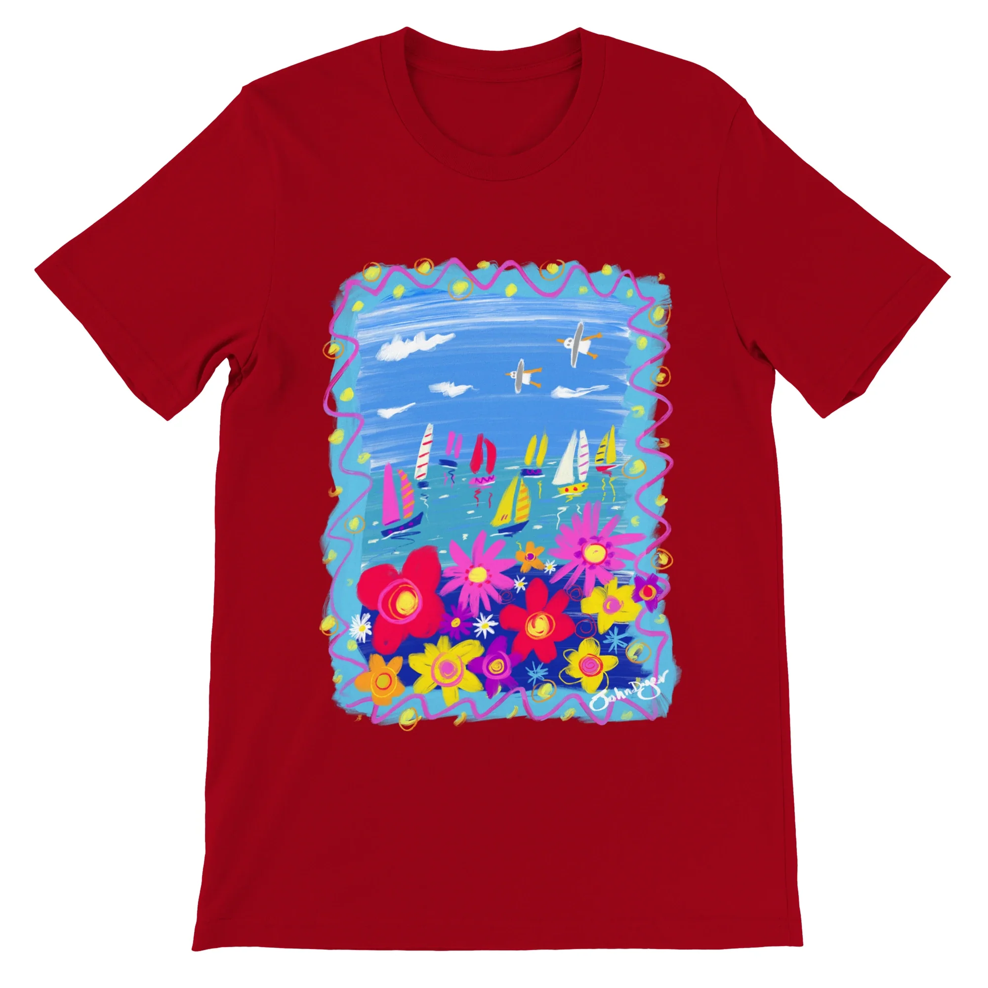 John Dyer Unisex Art T-Shirt. Summer in Cornwall - Image 7
