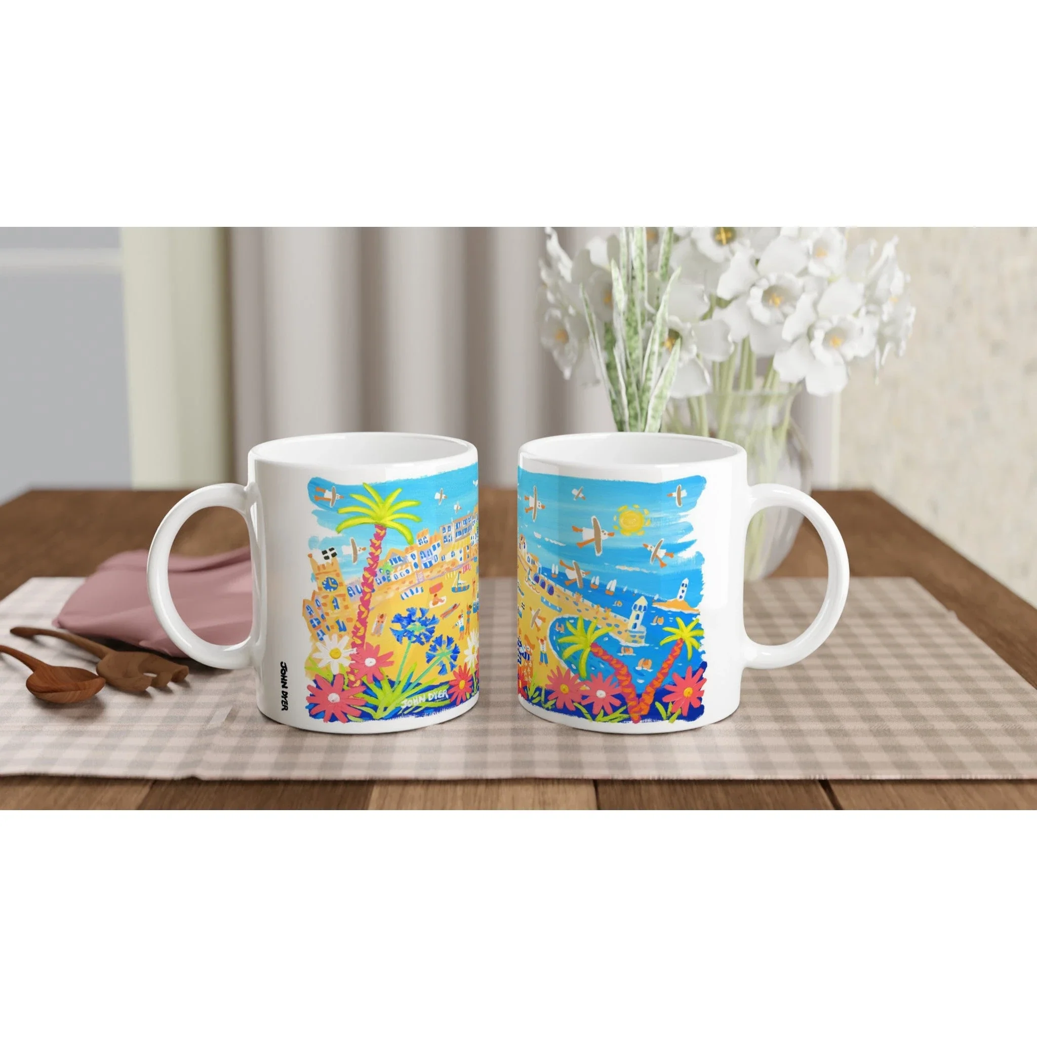 John Dyer Ceramic Cornish Art Mug. Summertime Days, St Ives - Image 4