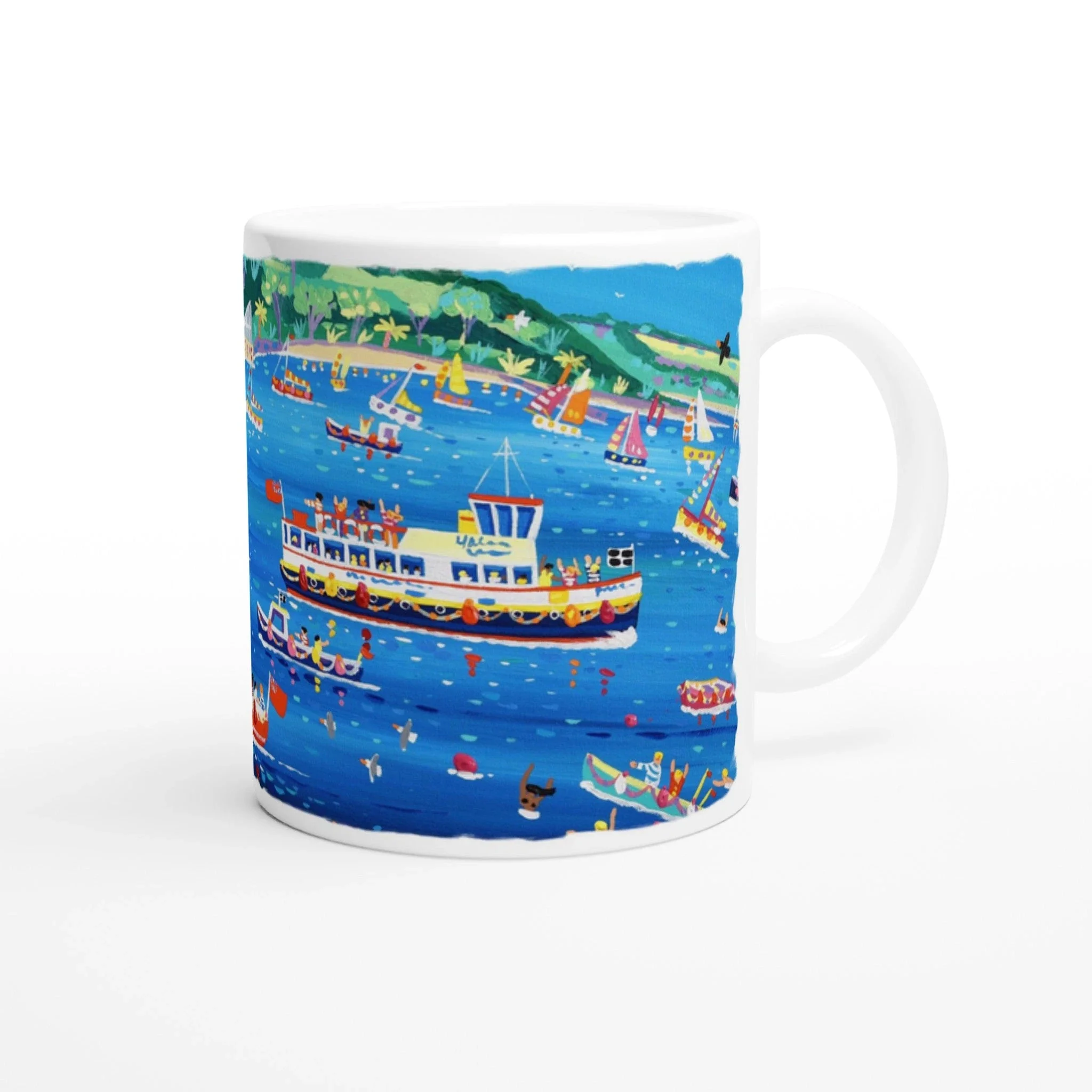 John Dyer Ceramic Cornish Art Mug. Falmouth Ferries - Image 4