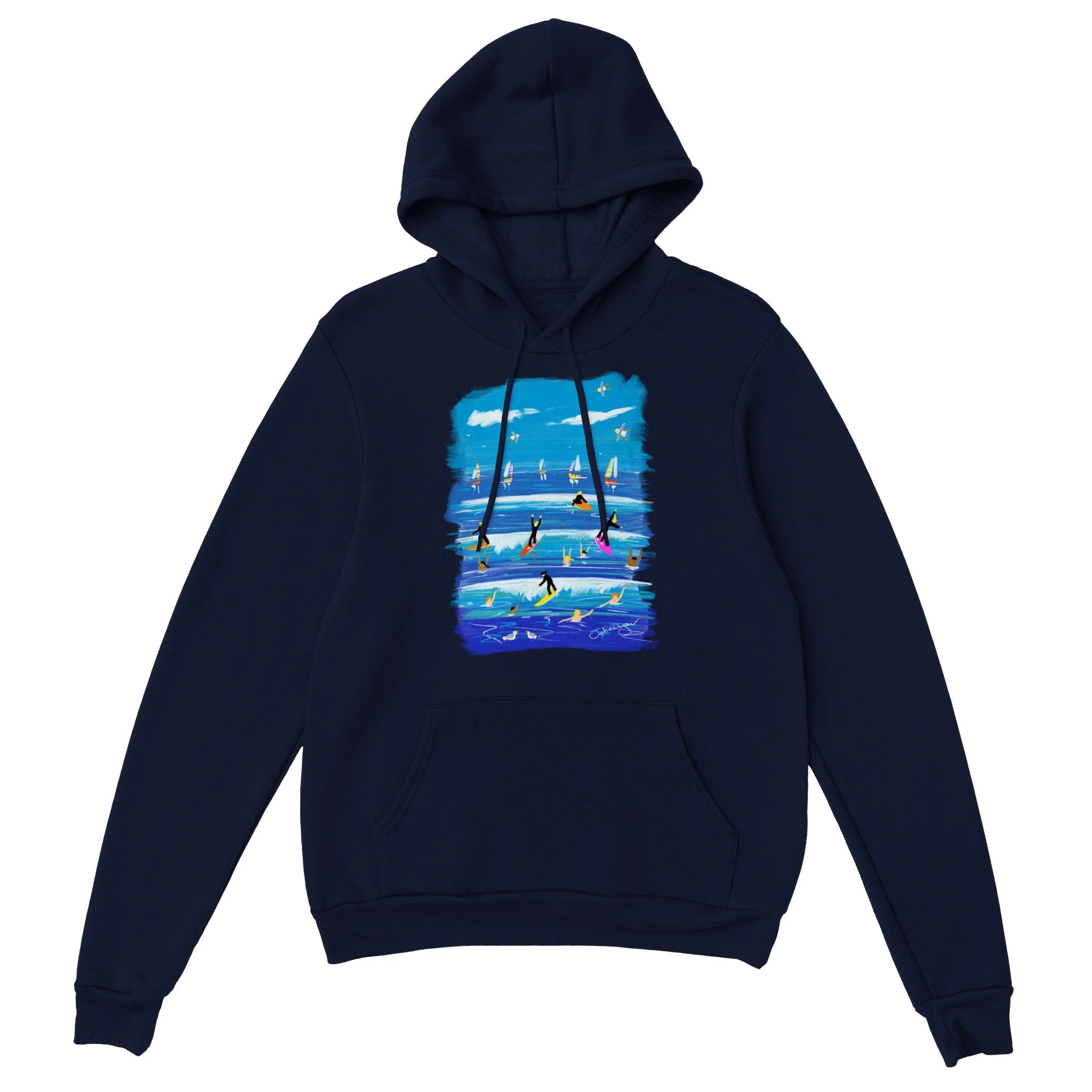 John Dyer Cornish Surf Design Classic Unisex Pullover Hoodie - Image 4