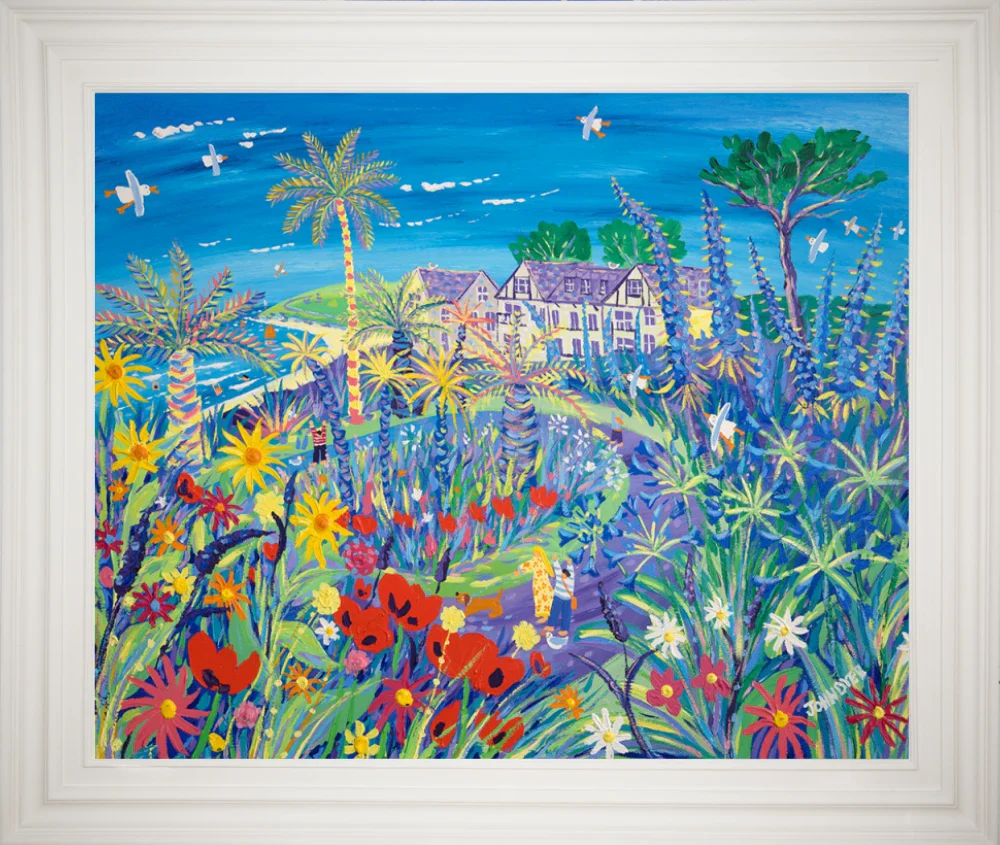 John Dyer Painting. A Wave of Summer Colour, Gyllyngvase Beach, Falmouth - Image 2