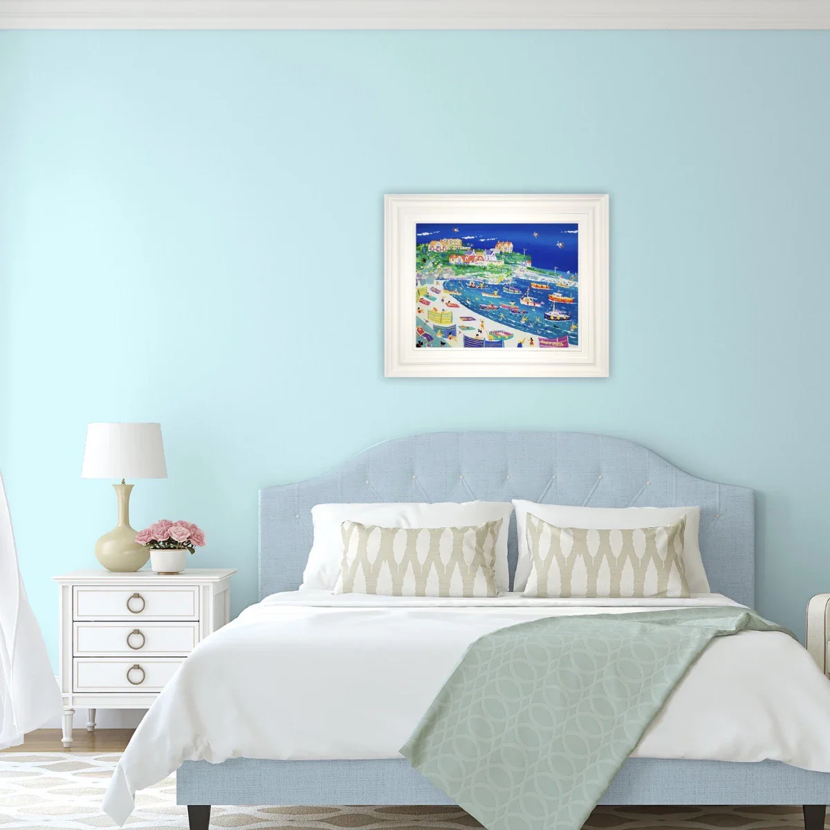 John Dyer Painting. Fun in the Harbour, Newquay - Image 4