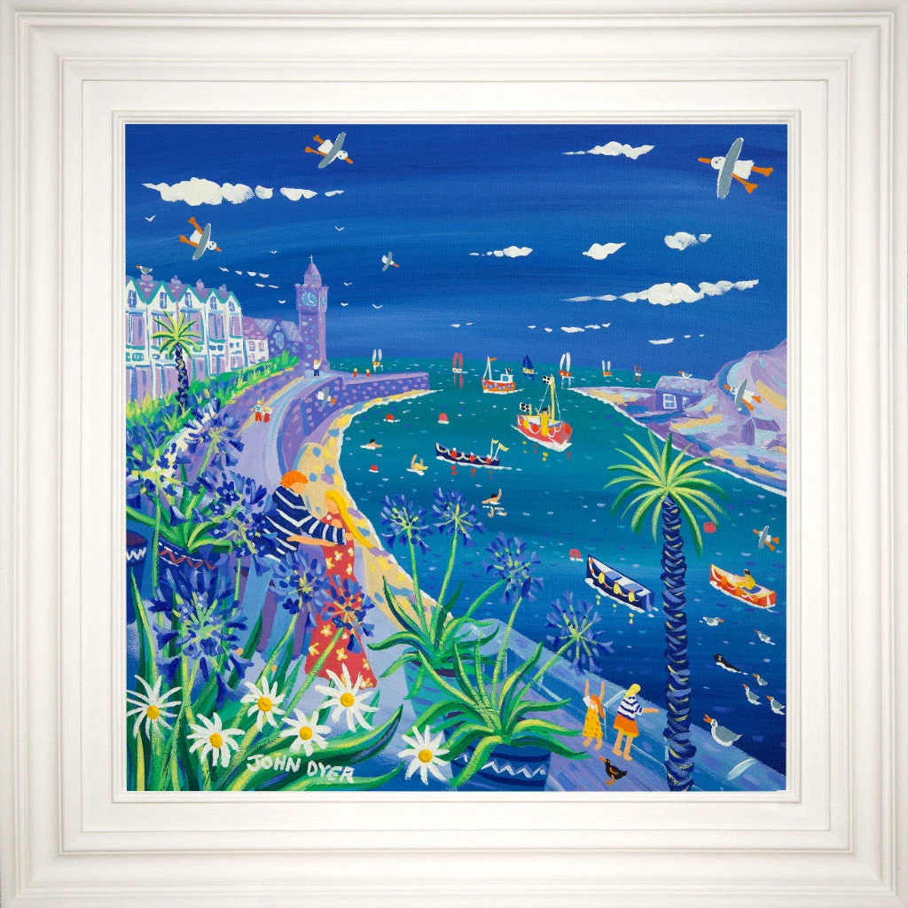 John Dyer Painting. Harbour Love, Porthleven.  24 x 24 inches, acrylic on canvas - Image 2