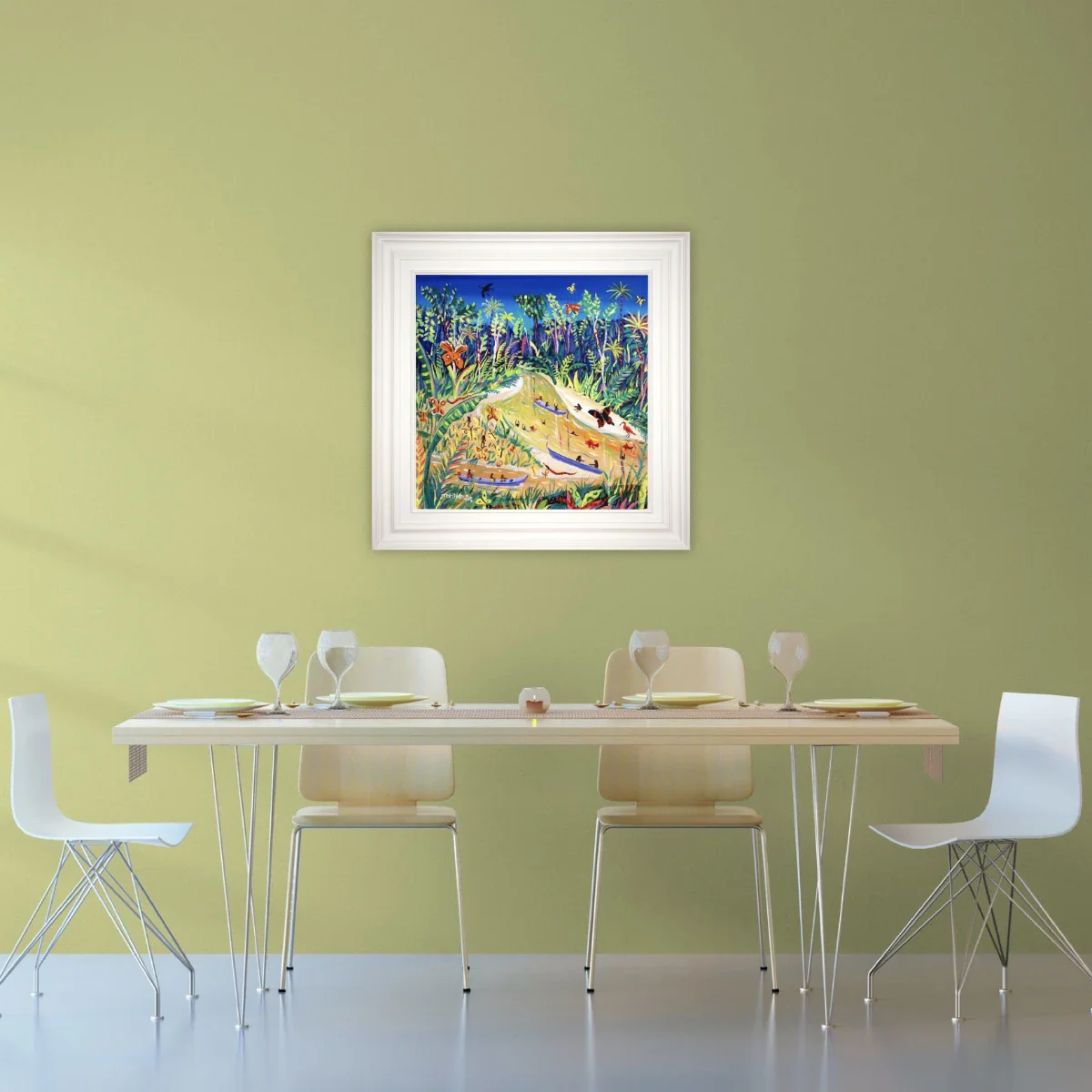 John Dyer Painting. Spiritual Butterflies, Rio Gregório, Amazon Rainforest, Brazil - Image 3