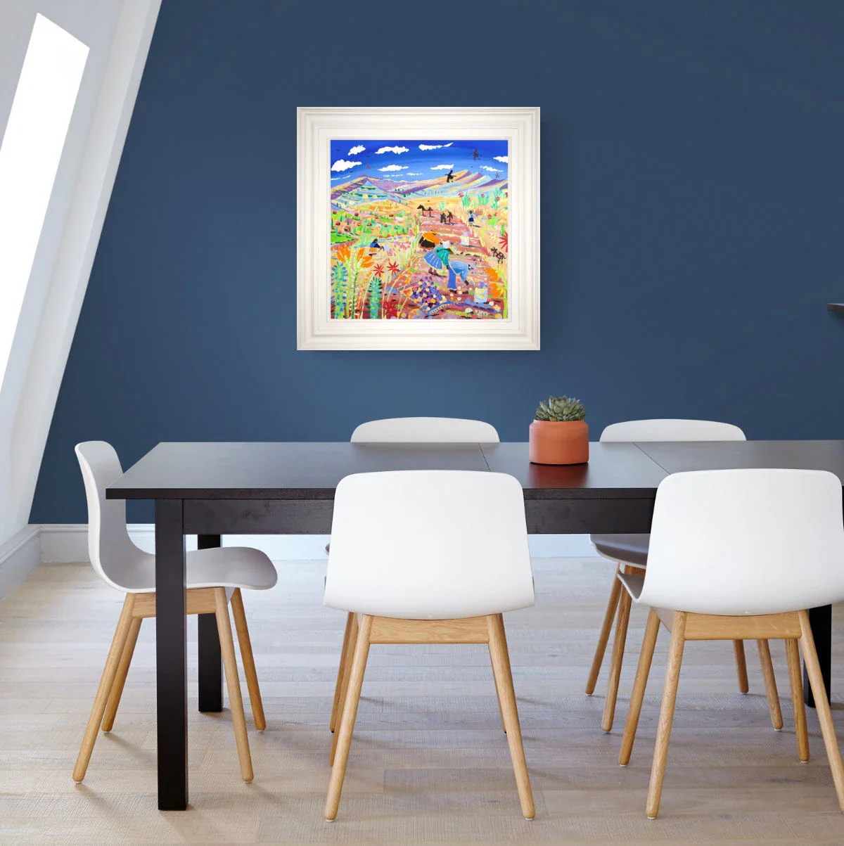 'The Potato Harvest, Amaru, Peru'. 24x24 inches acrylic on canvas. Paintings of Peru by John Dyer from our Online Art Gallery - Image 3
