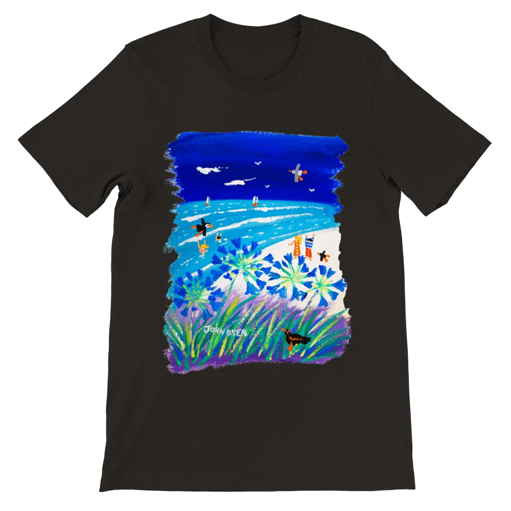 John Dyer Unisex Seaside Art Cornwall T-Shirt. 'Tresco Island'. Cornwall Art Gallery - Image 11