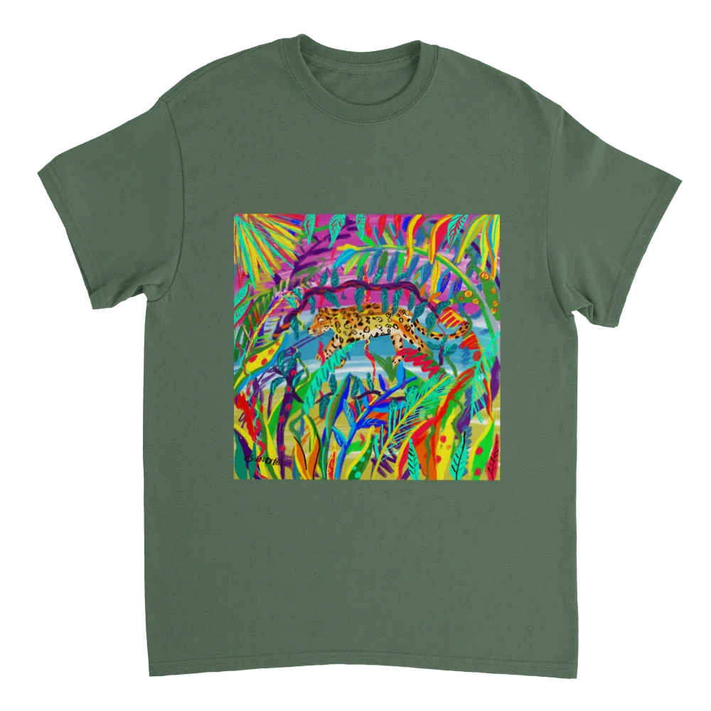 John Dyer Unisex Jungle Art T-Shirt. 'Amazon Rainforest Jaguar' - Image 12