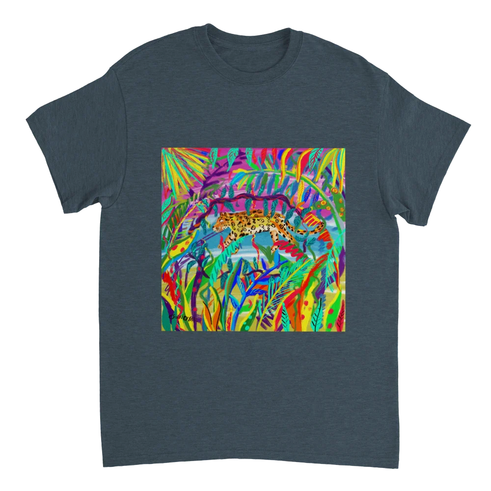 John Dyer Unisex Jungle Art T-Shirt. 'Amazon Rainforest Jaguar' - Image 2