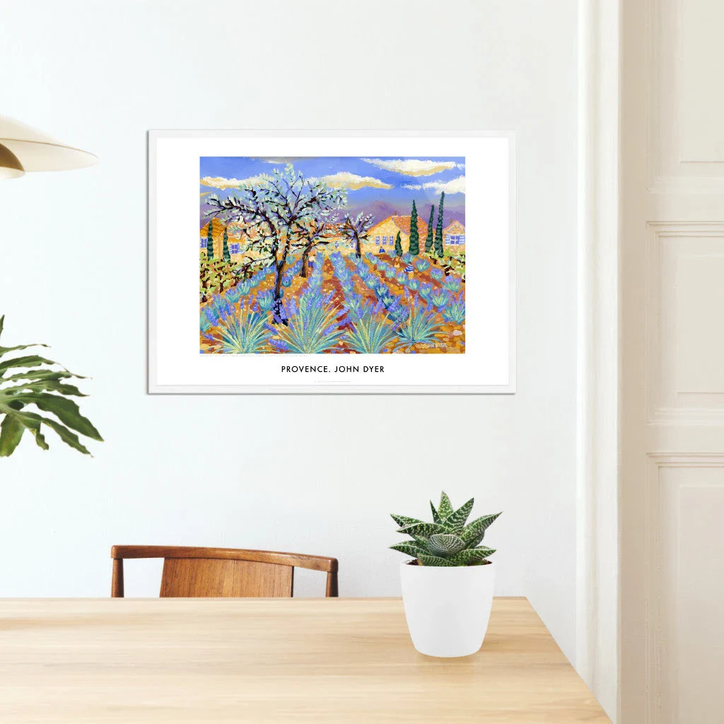 French Wall Art Poster Print featuring Lavender in Provence, France by artist John Dyer. French Art Gallery - Image 6