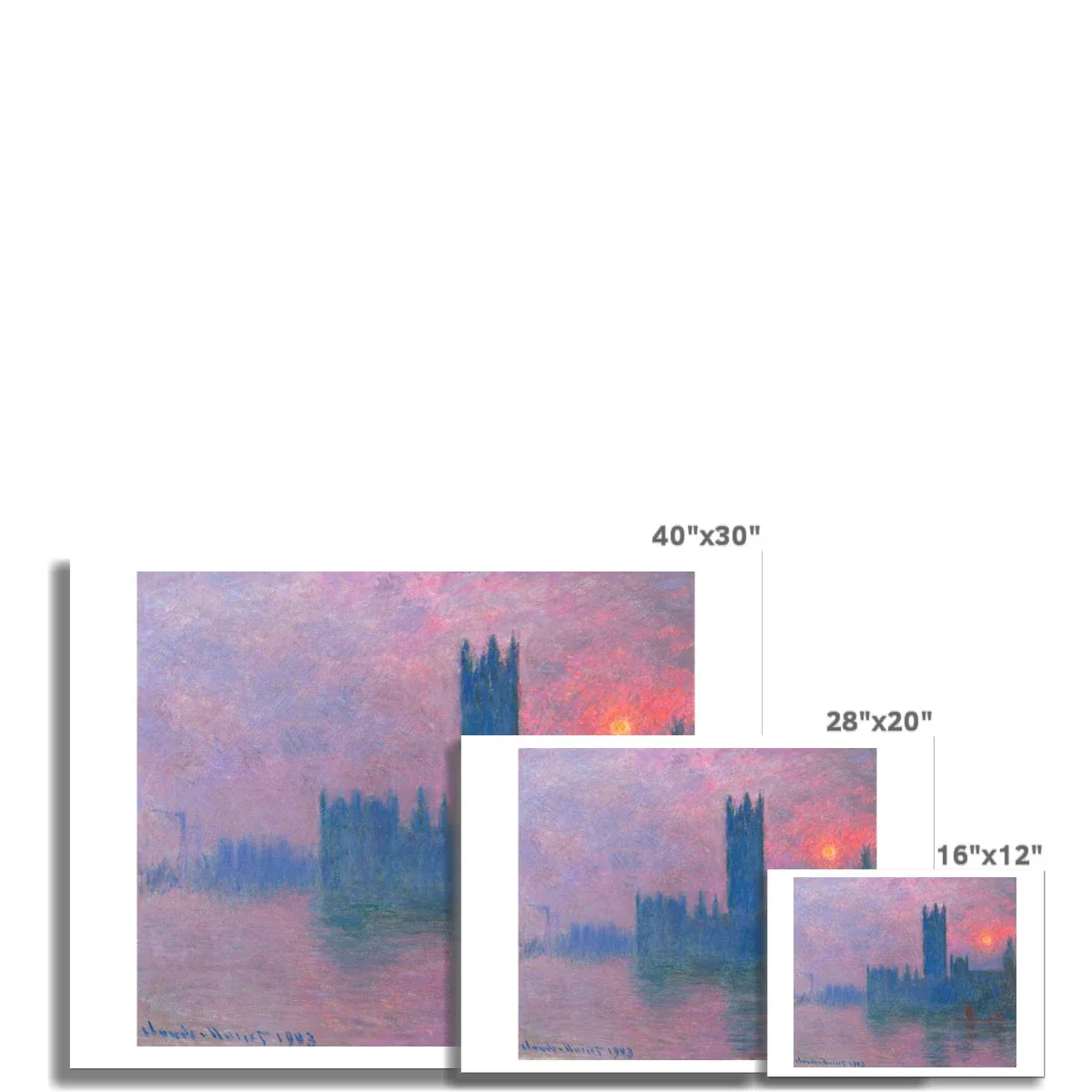 'Le Parlement, Soleil Couchant' (Parliament, Sunset - London) by Claude Monet. Open Edition Fine Art Print. Historic Art - Image 2