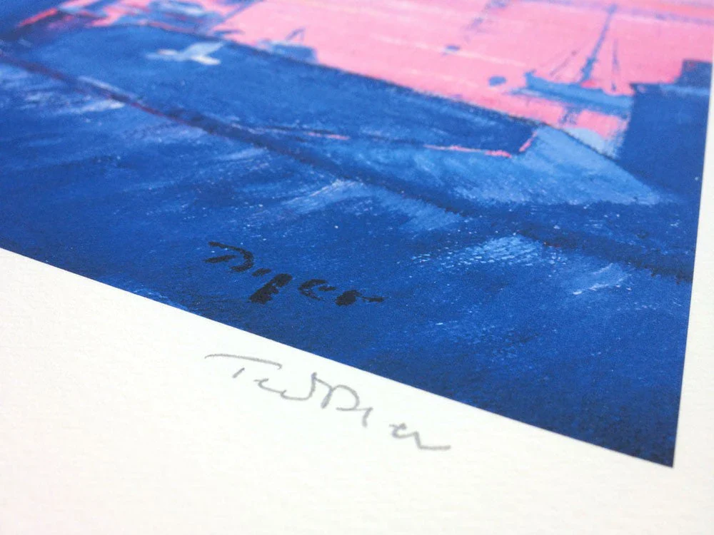 Limited Edition Print. Pink and Blue, Falmouth.  By Ted Dyer - Image 3