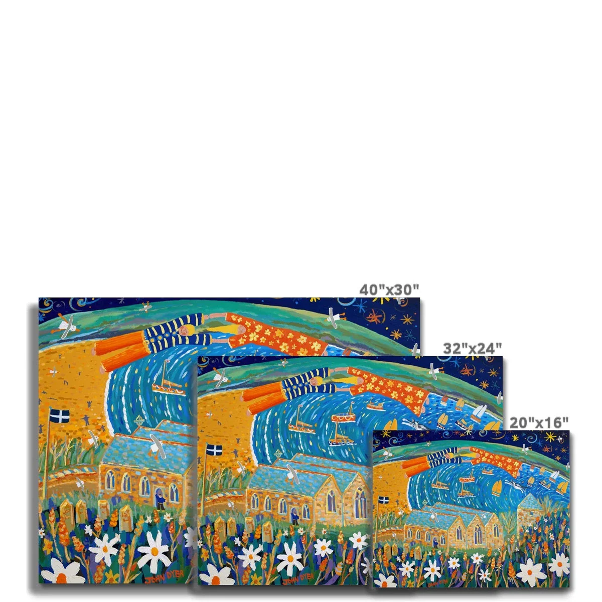 'Love Story', Gunwalloe, Church Cove, Cornwall - Canvas Art Print by John Dyer - Image 4
