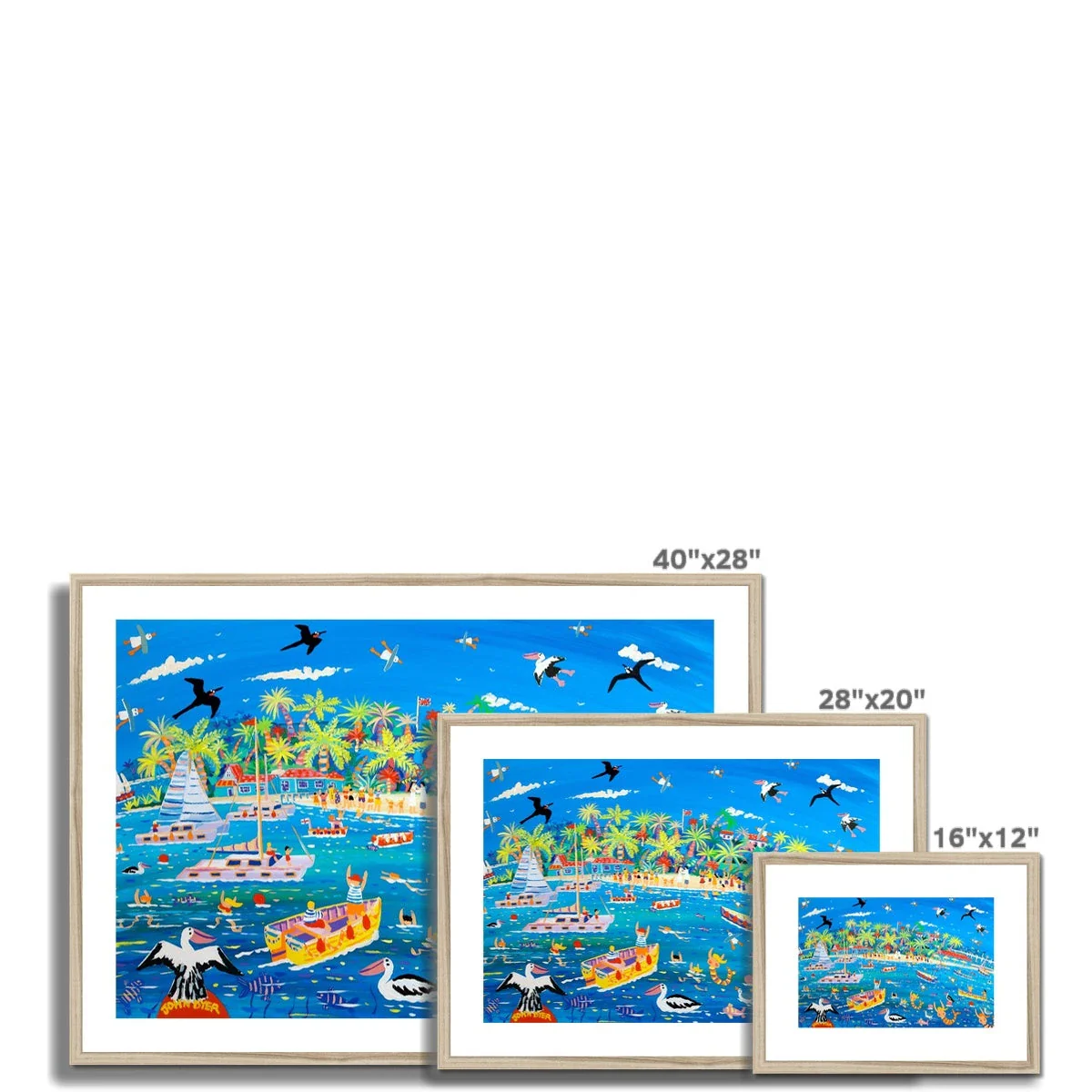John Dyer Framed Open Edition Art Print. 'Magical Day at Marina Cay'. British Virgin Islands Caribbean Art Gallery - Image 5
