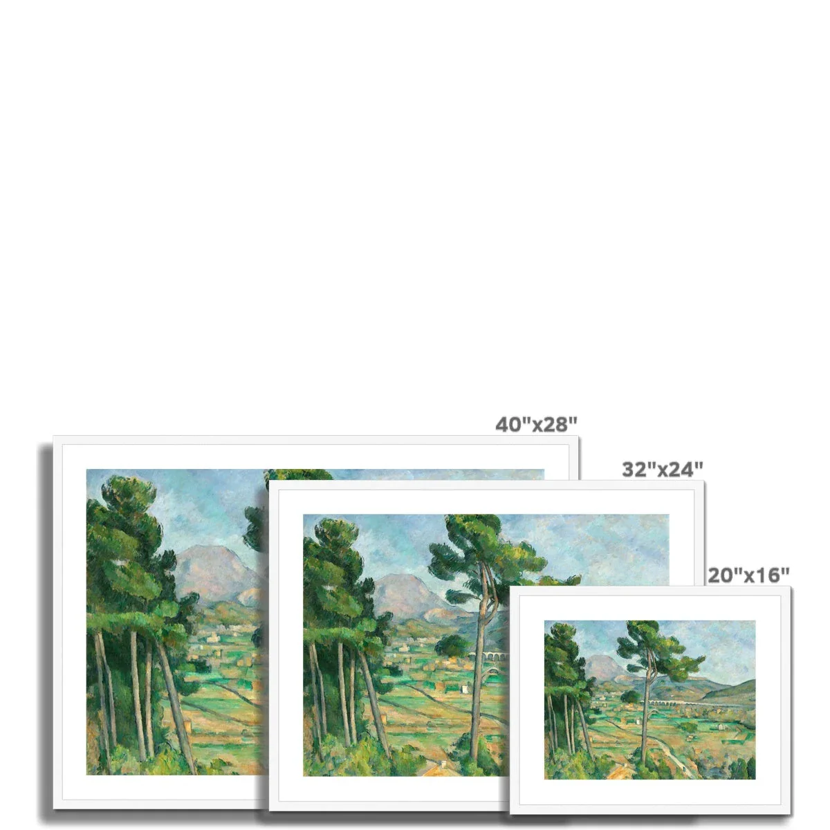 Paul Cézanne Framed Open Edition Art Print. 'Mont Sainte-Victoire and the Viaduct of the Arc River Valley'. Art Gallery Historic Art - Image 4