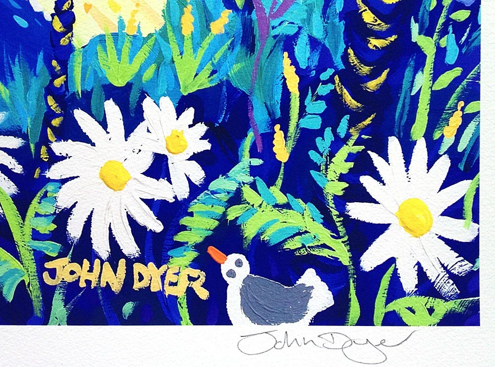 Signed Limited Edition Print by Cornish Artist John Dyer. 'Moon Dance, Helford Passage'. Cornwall Art Gallery Print - Image 4