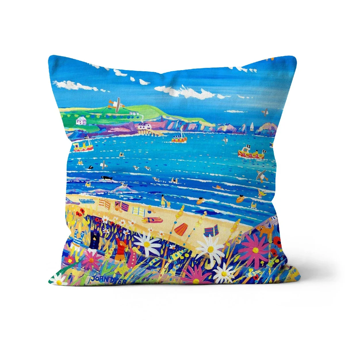 Mother Ivey's Bay Cornwall Art Cushion by John Dyer - Image 7