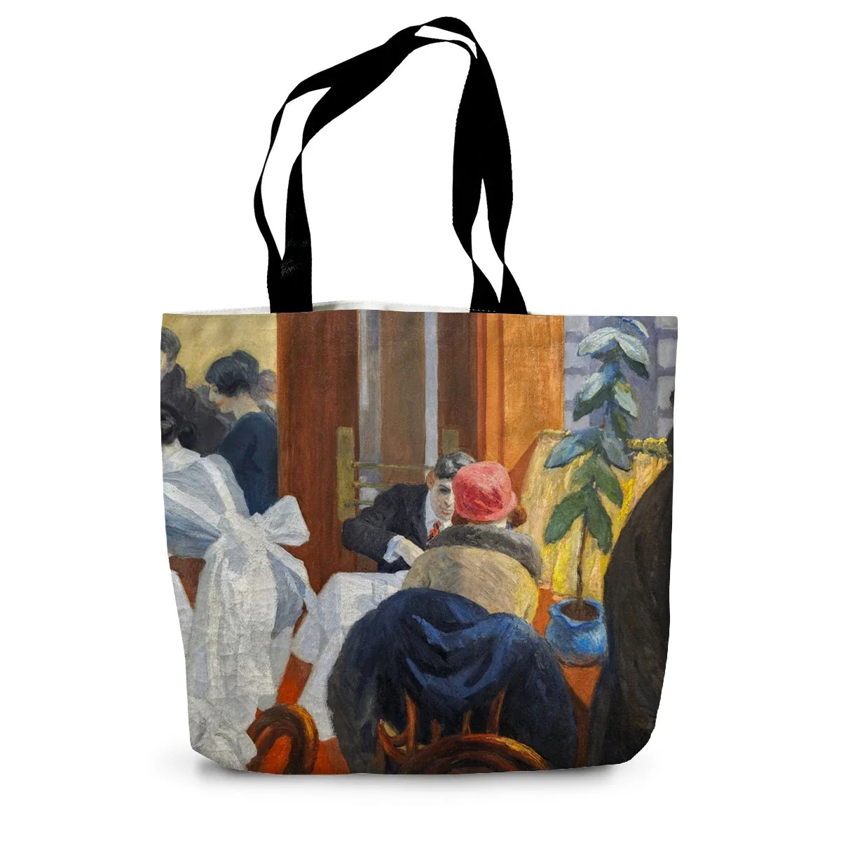 New York Restaurant by Edward Hopper. Classic Art Canvas Tote Bag - Image 2