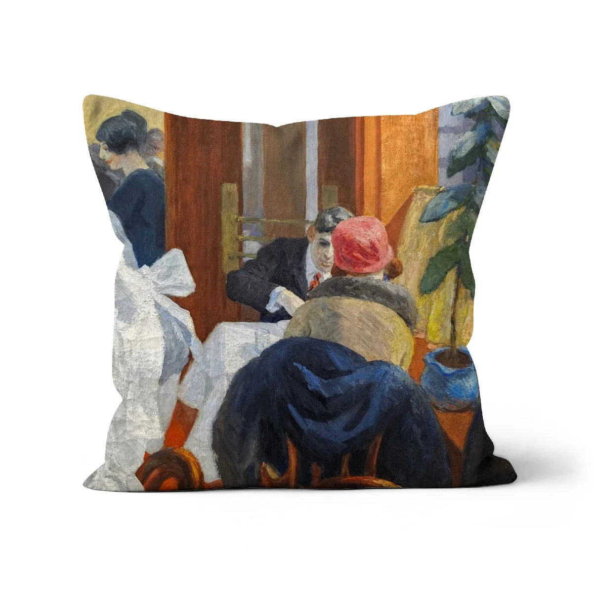 New York Restaurant. Classic Art Cushion by Edward Hopper - Image 3