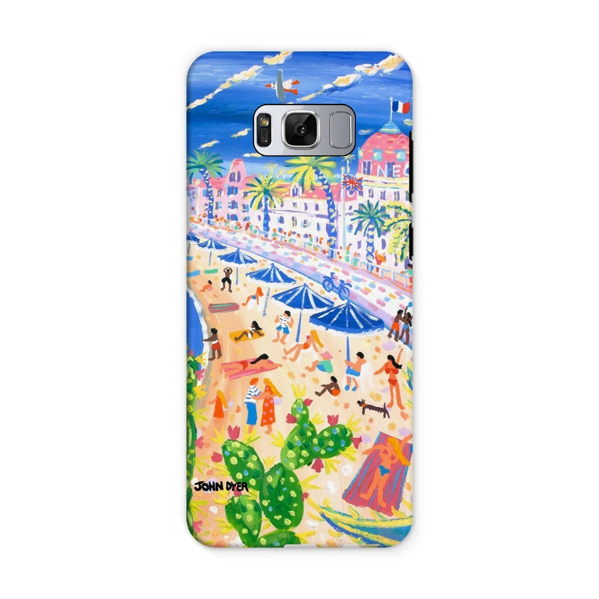 Tough Art iPhone Case. Nice Beach, Promenade des Anglais, France. Artist John Dyer. French Art Gallery - Image 13