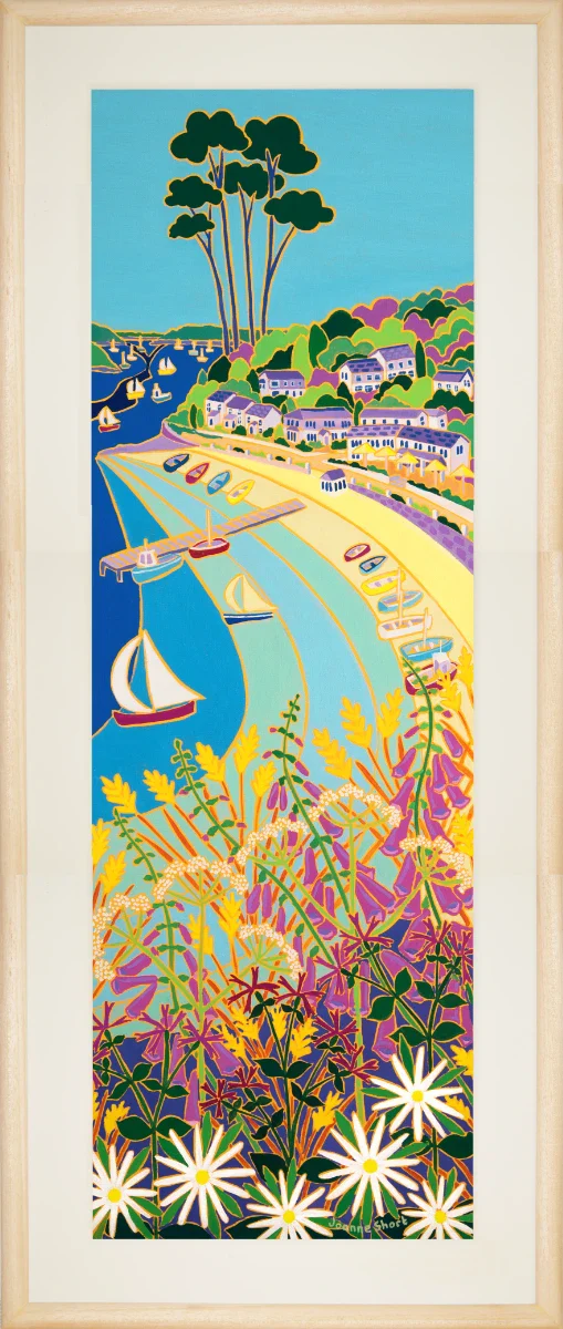 Original Painting by Joanne Short. Daisies and Dinghies, Helford Passage - Image 2