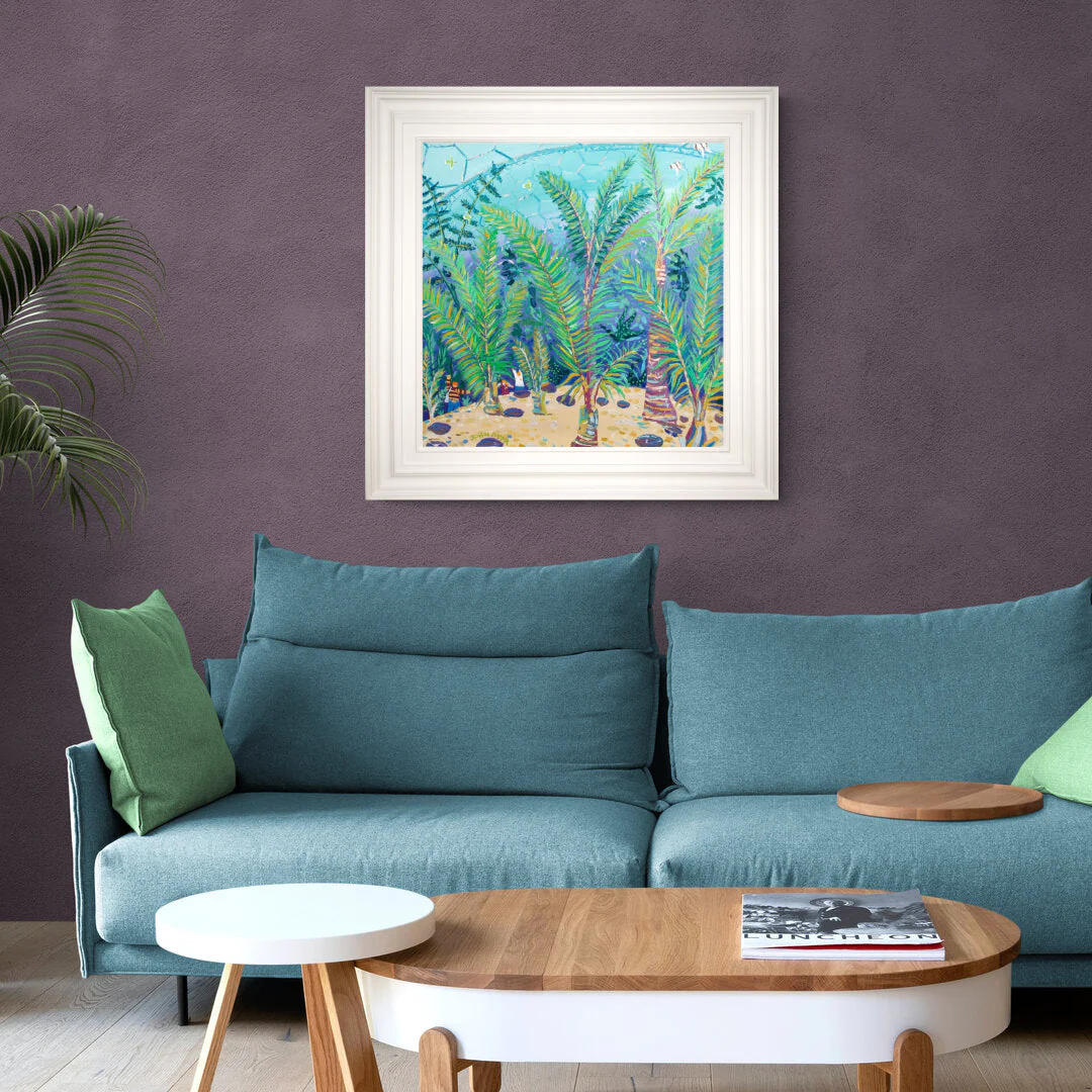Original Garden Painting by John Dyer. 'Palm Beach at the Eden Project'. Cornwall Art Gallery - Image 3