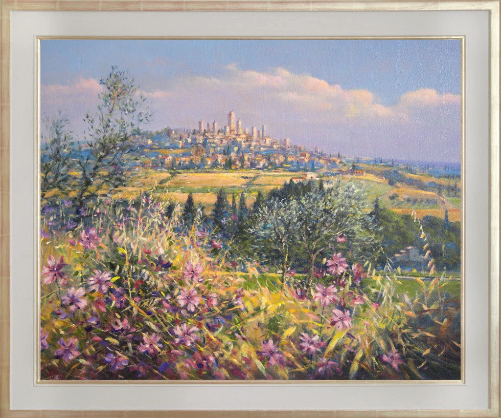 Original Painting by Ted Dyer. San Gimignano, Bells Chiming. Tuscany.
24 x 30 inches, oil on canvas - Image 2