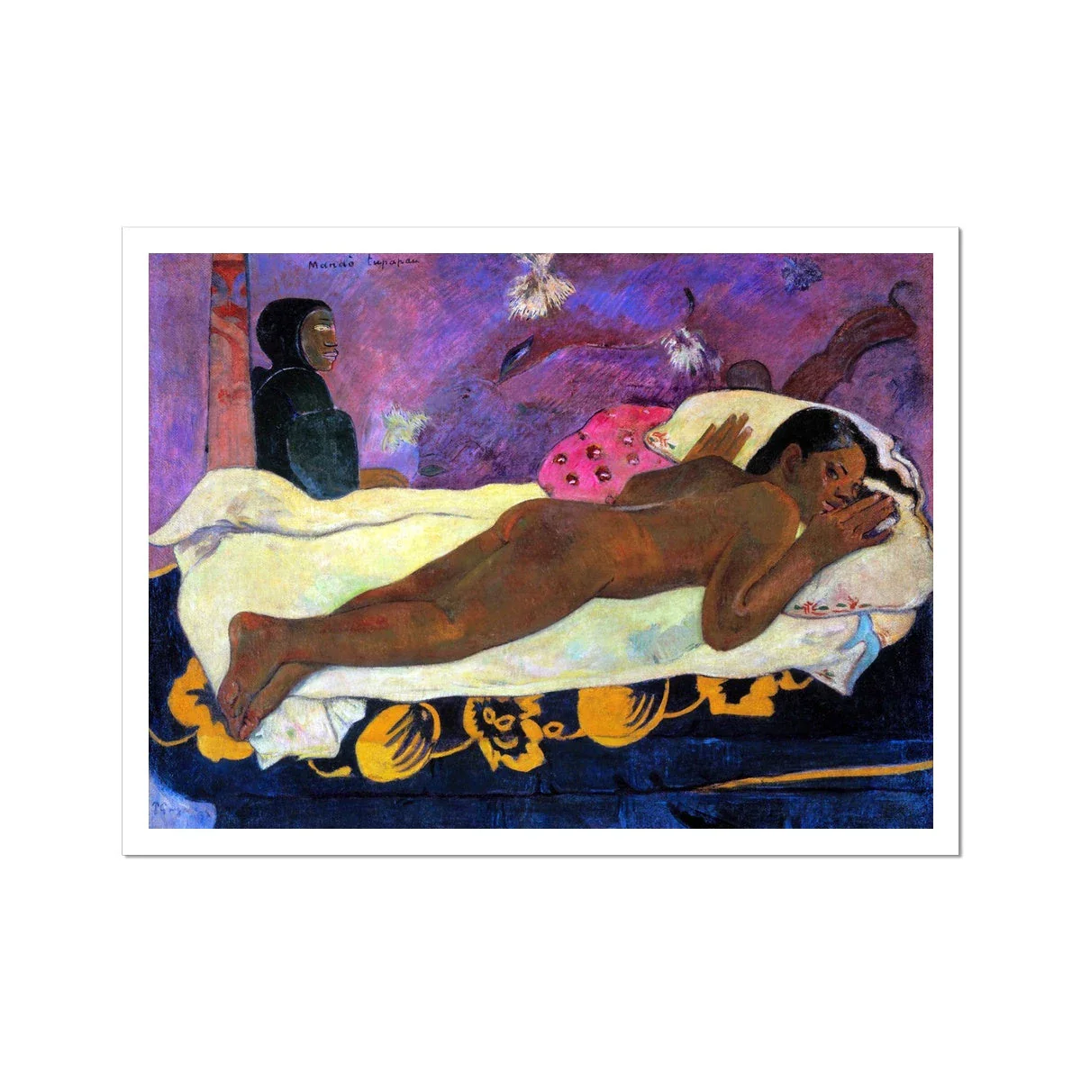'Manao Tupapau', by Paul Gauguin. Open Edition Fine Art Print. Art Gallery Historic Art