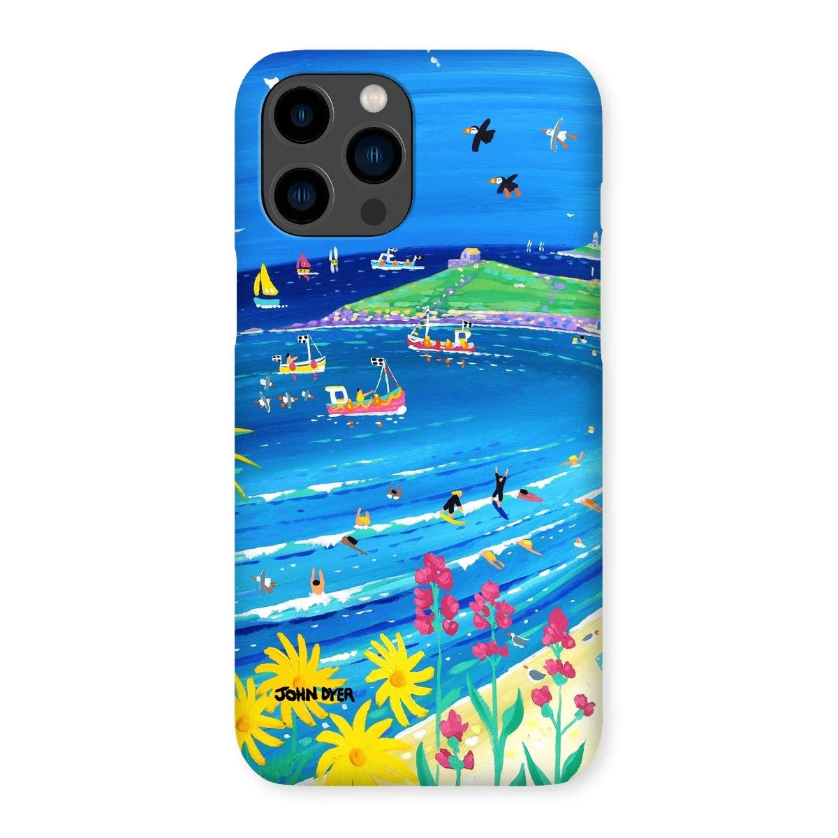 Snap Art Phone Case. Porthmeor Beach St Ives. Artist John Dyer. Cornwall Art Gallery. - Image 4