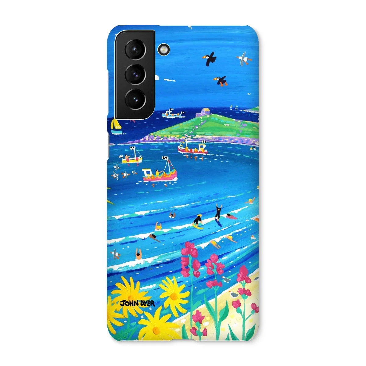 Snap Art Phone Case. Porthmeor Beach St Ives. Artist John Dyer. Cornwall Art Gallery. - Image 46