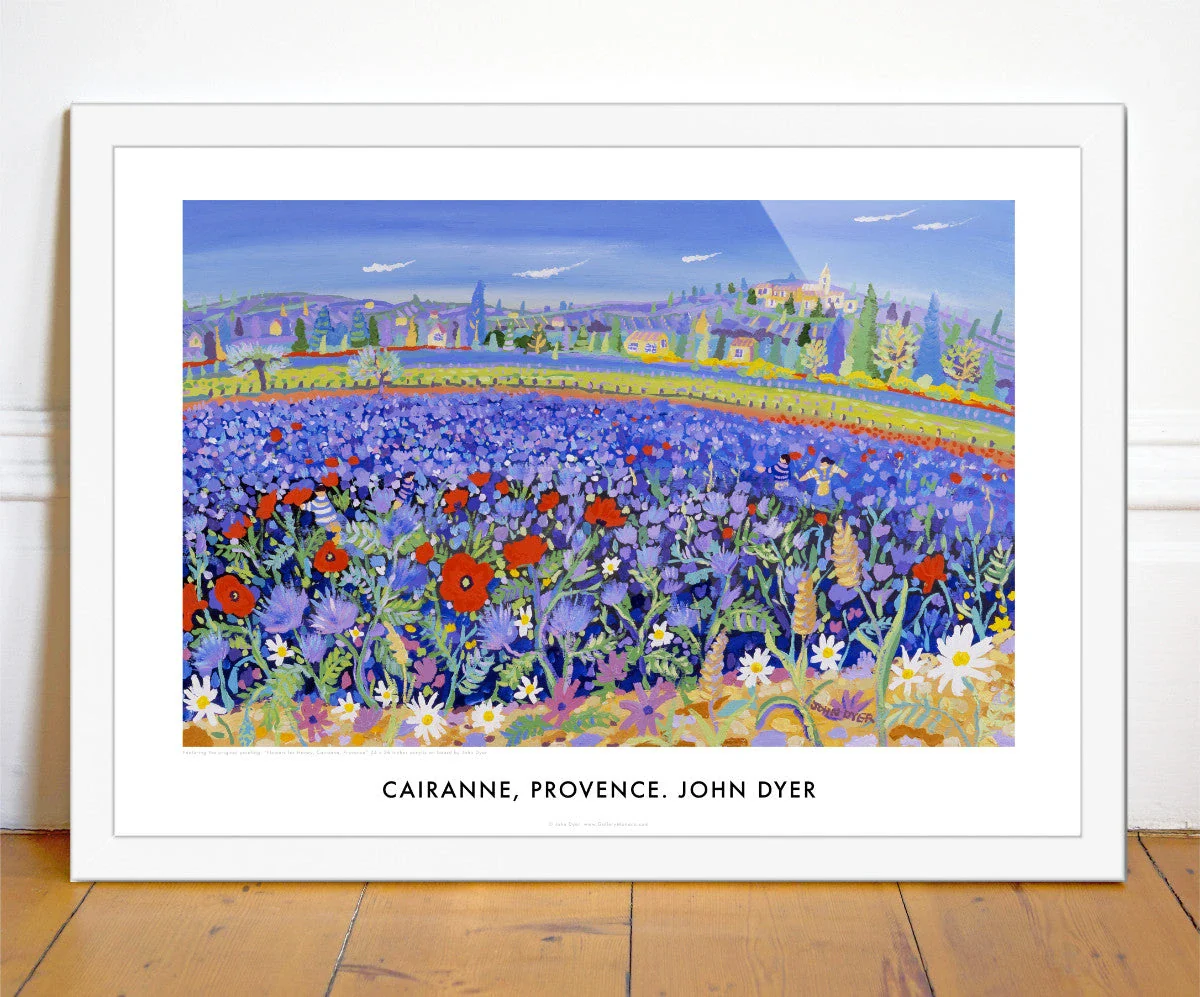 French Wall Art Poster Print of Cairanne, Provence, by John Dyer. French Art Gallery - Image 2
