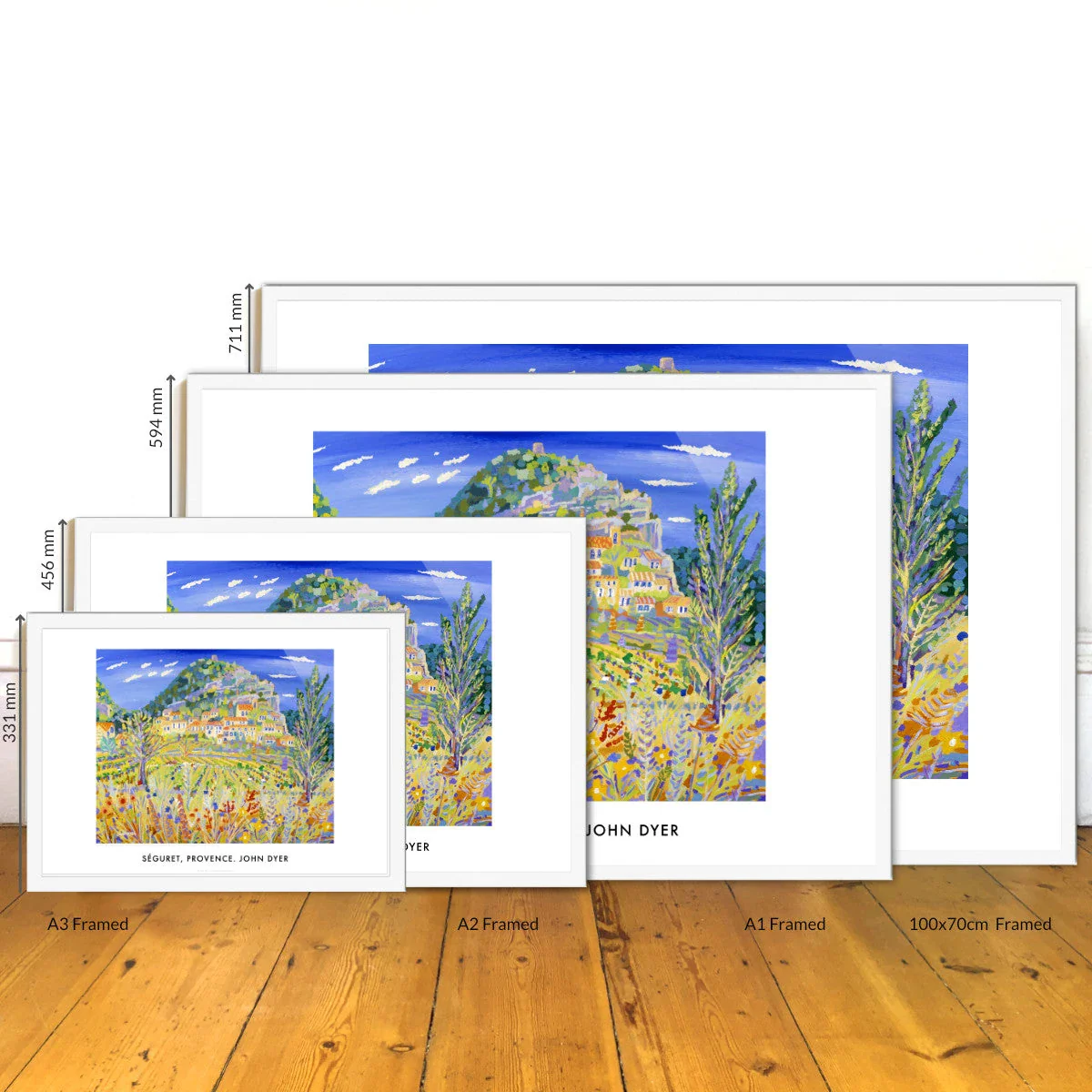 French Wall Art Poster Print. Séguret, Provence, France Landscape by John Dyer. French Art Gallery - Image 3