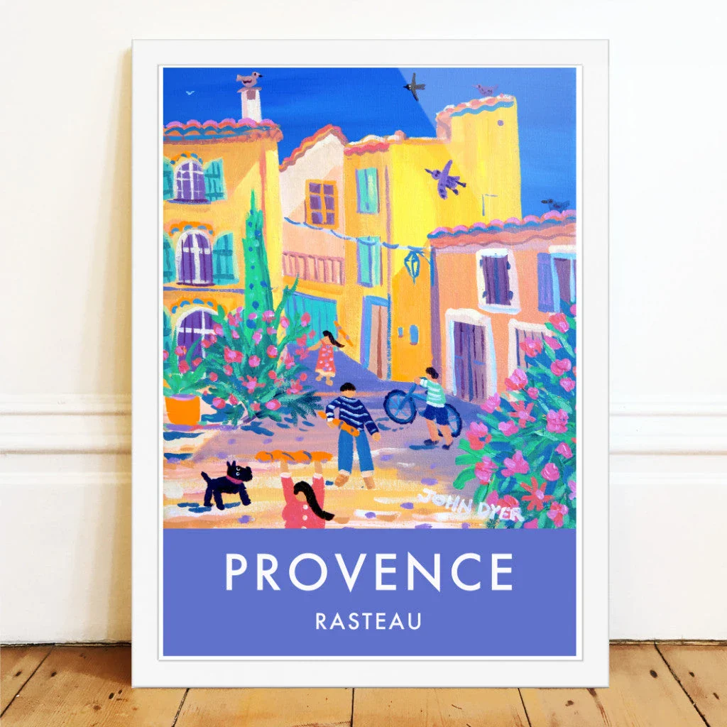 French Wall Art Travel Poster Print by John Dyer. Rasteau Village Provence. - Image 2