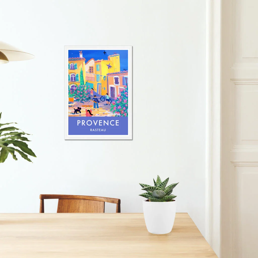 French Wall Art Travel Poster Print by John Dyer. Rasteau Village Provence. - Image 5