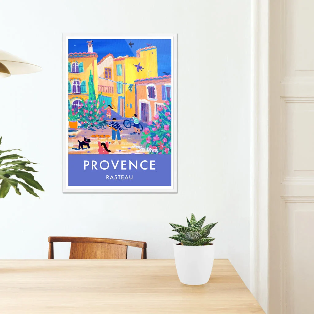 French Wall Art Travel Poster Print by John Dyer. Rasteau Village Provence. - Image 6