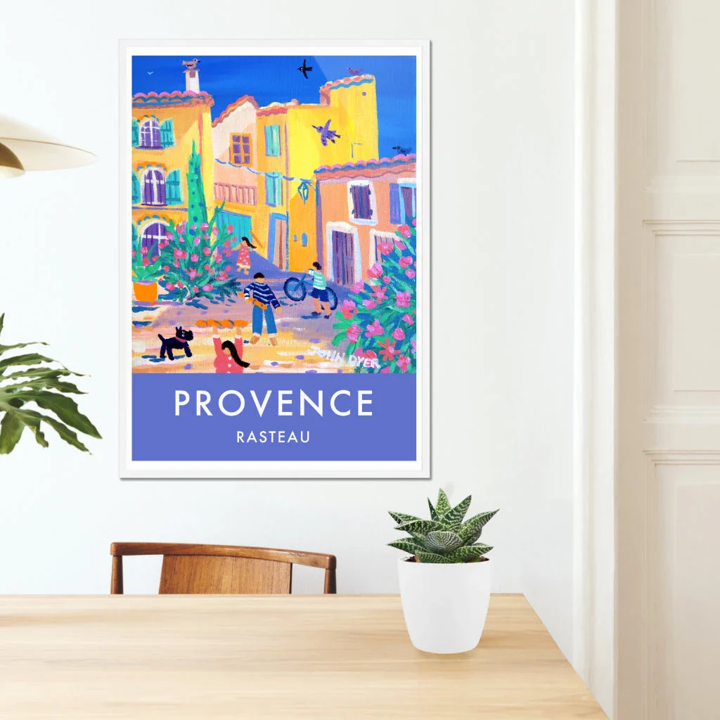 French Wall Art Travel Poster Print by John Dyer. Rasteau Village Provence. - Image 7