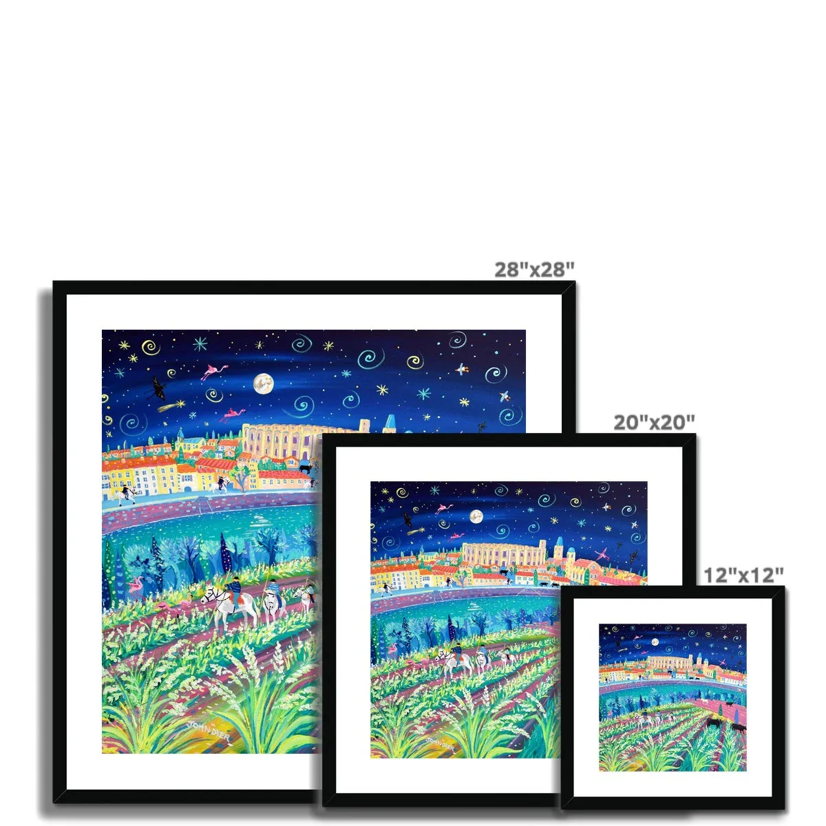 John Dyer Framed Open Edition French Art Print. 'Rice Harvest Festival, Arles, Camargue, Provence'. - Image 4