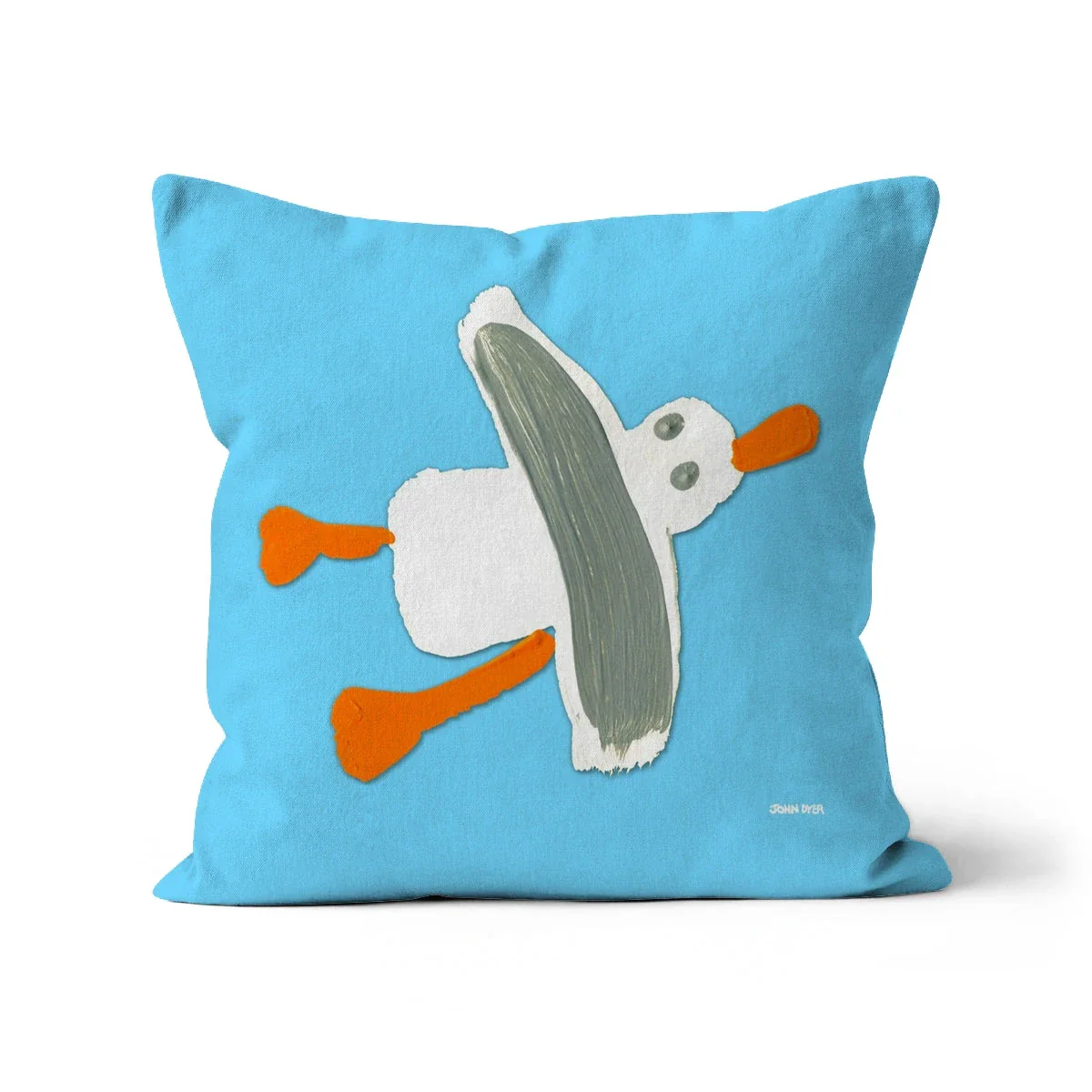 Cornish Sea Blue Seagull Art Cushion by John Dyer - Image 10