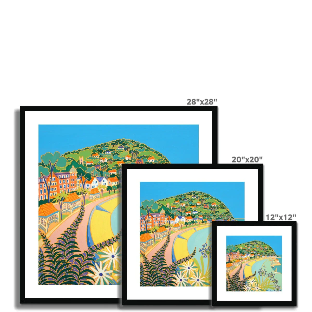 Joanne Short Framed Open Edition Somerset Art Print. 'Seafront Flowers, Minehead' - Image 6