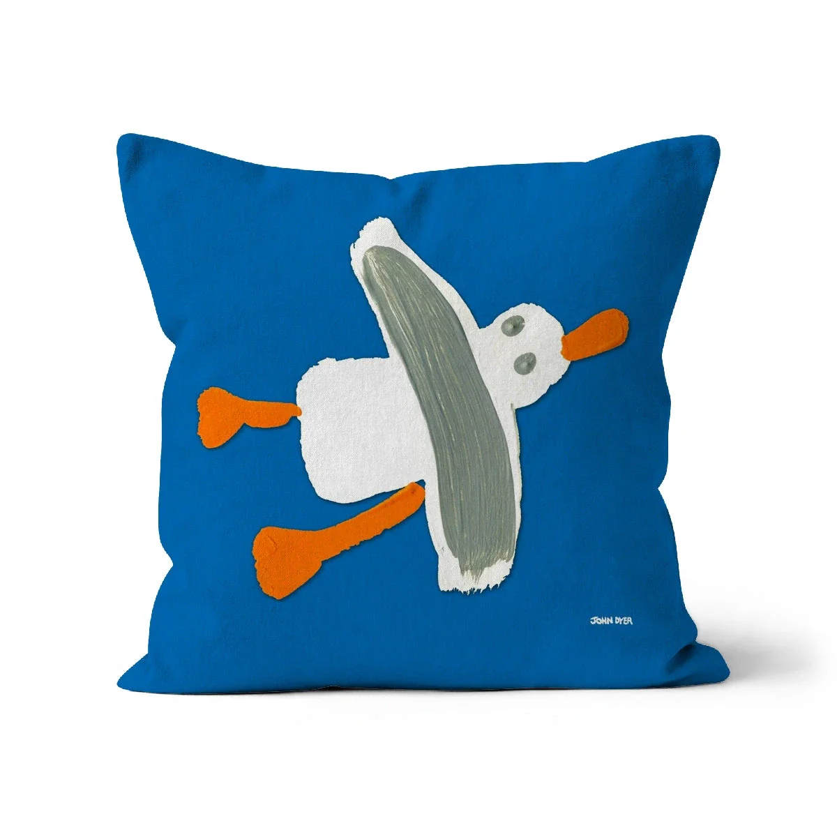 Blue Cornish Seagull Art Cushion by John Dyer - Image 8