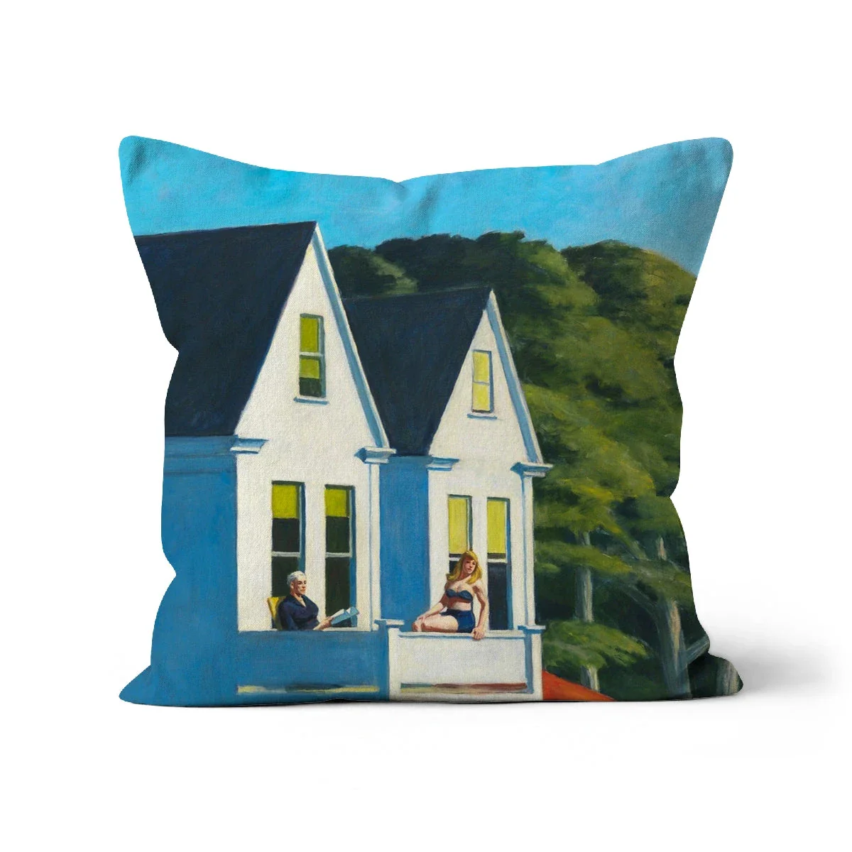 Second Story Sunlight. Classic Art Cushion by Edward Hopper - Image 12