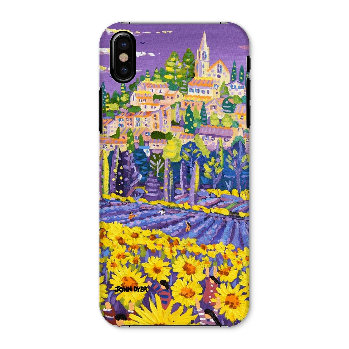 Snap Art Phone Case. Lavender & Sunflower Pickers, Provence, France. Artist John Dyer. Cornwall Art Gallery. - Image 34