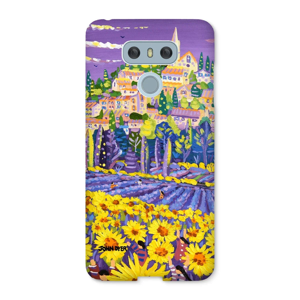 Snap Art Phone Case. Lavender & Sunflower Pickers, Provence, France. Artist John Dyer. Cornwall Art Gallery. - Image 38