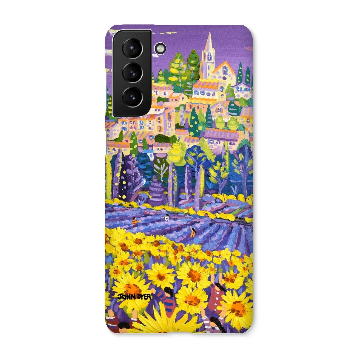 Snap Art Phone Case. Lavender & Sunflower Pickers, Provence, France. Artist John Dyer. Cornwall Art Gallery. - Image 42