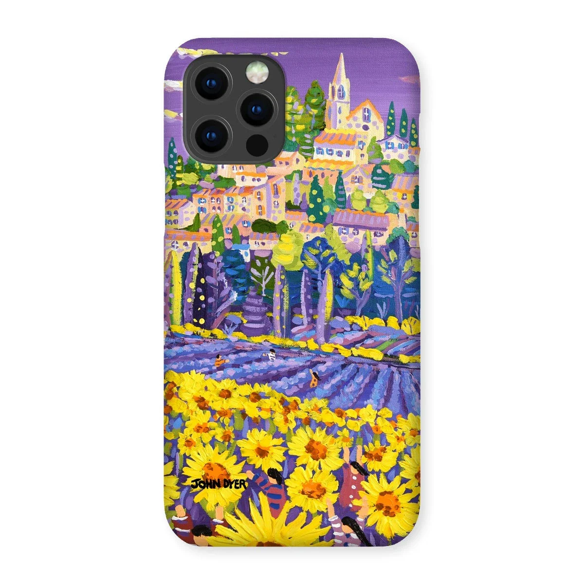 Snap Art Phone Case. Lavender & Sunflower Pickers, Provence, France. Artist John Dyer. Cornwall Art Gallery. - Image 6