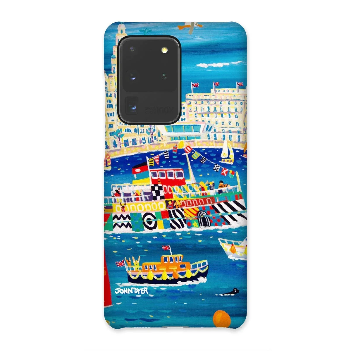 Snap Art Phone Case. Liverpool Mersey River Dazzle Ferry. Artist John Dyer. Cornwall Art Gallery - Image 2