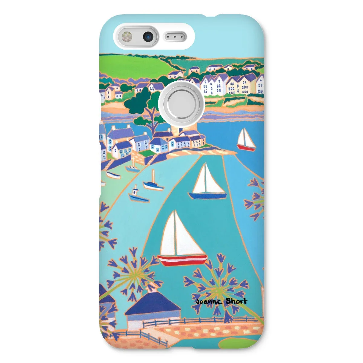 Snap Art Phone Case. Polruan & Fowey River. Artist Joanne Short. Cornwall Art Gallery - Image 16