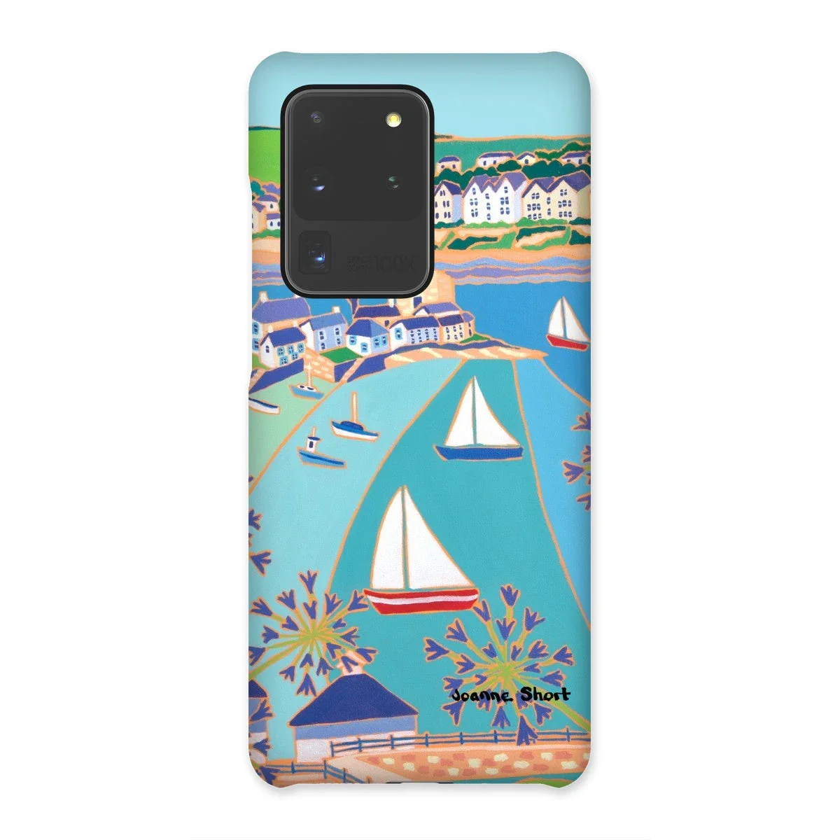 Snap Art Phone Case. Polruan & Fowey River. Artist Joanne Short. Cornwall Art Gallery - Image 2