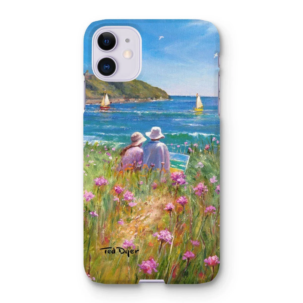 Snap Art Phone Case. Sea Pinks and Painters, Falmouth. Artist Ted Dyer. Cornwall Art Gallery - Image 24
